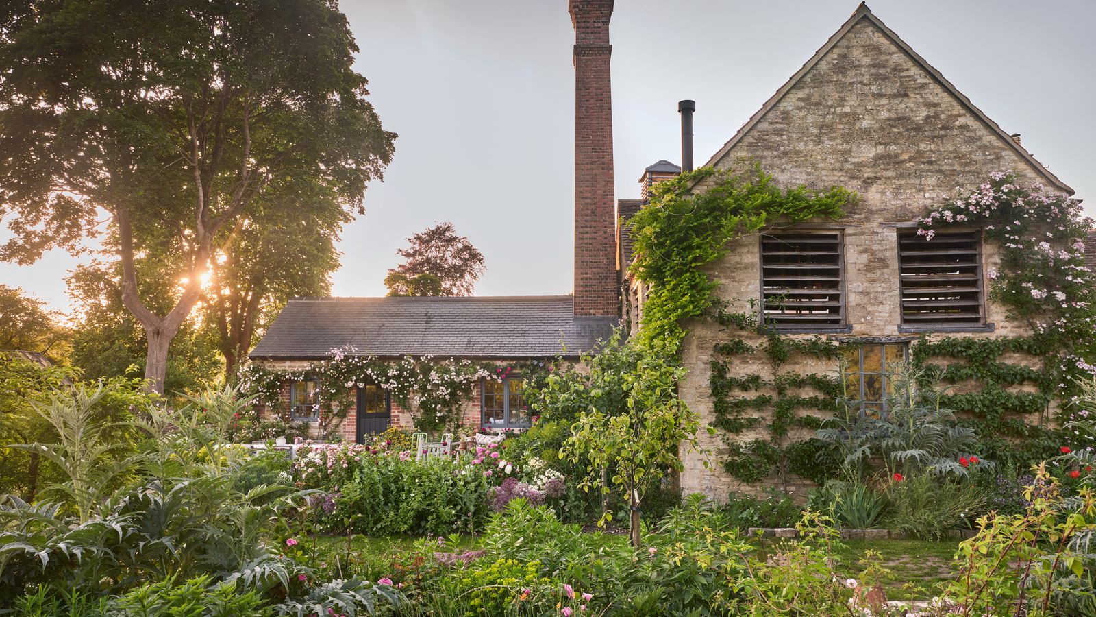 Inside Dominic West and Catherine Fitzgerald's gloriously quirky garden in rural Wiltshire